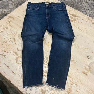 Like New—Mother “Looker Ankle Fray” Girl Crush Denim Jeans, Size 29